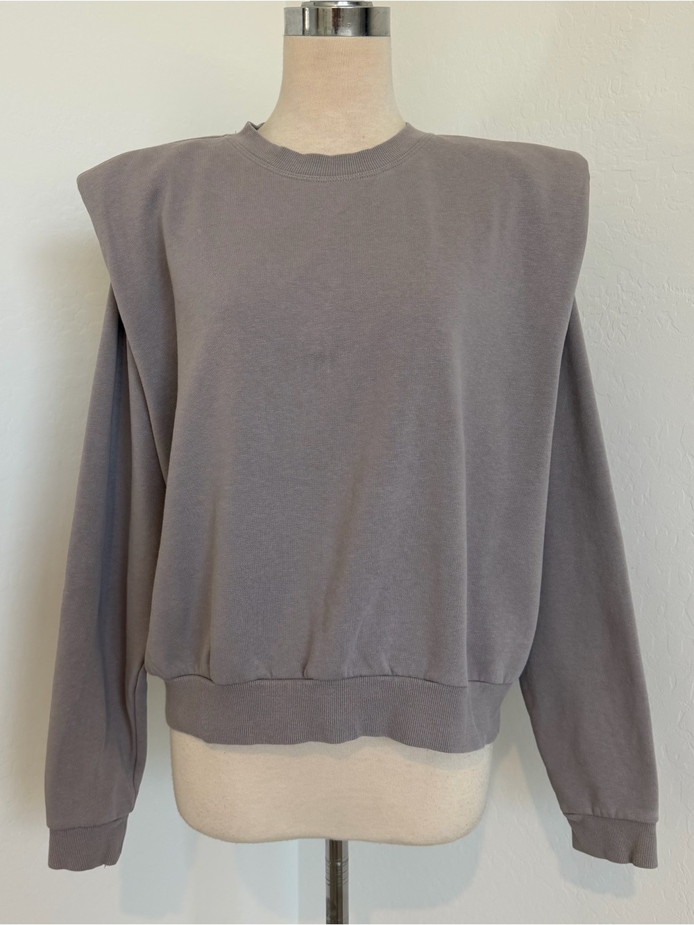 H&M Gray Boxy Crewneck Sweatshirt